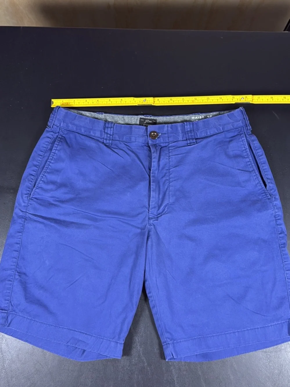 J. Crew Royal Blue Flat-Front Chino Shorts
